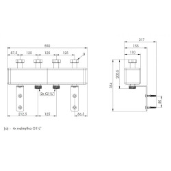 AFRISO Rozdzielacz KSV 125-2 do 70 kW dla 2 obiegów 77310